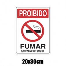 Placa Informativa Proibido Fumar 20x30cm P-5 Acesso